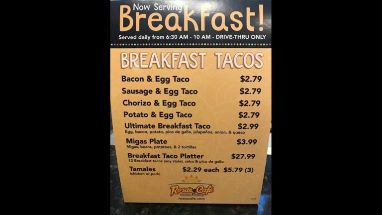 Rosas Cafe Breakfast Time: Kickstart Your Day Deliciously!